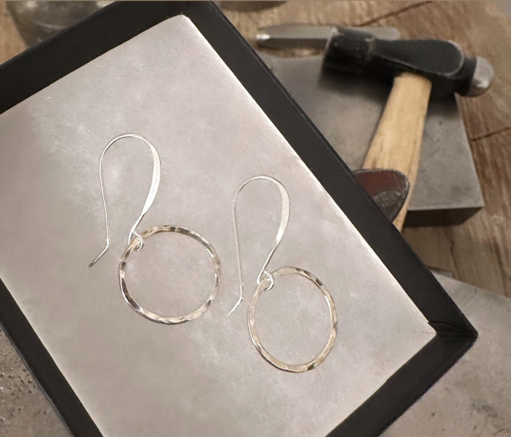 Hammered Ring Earrings