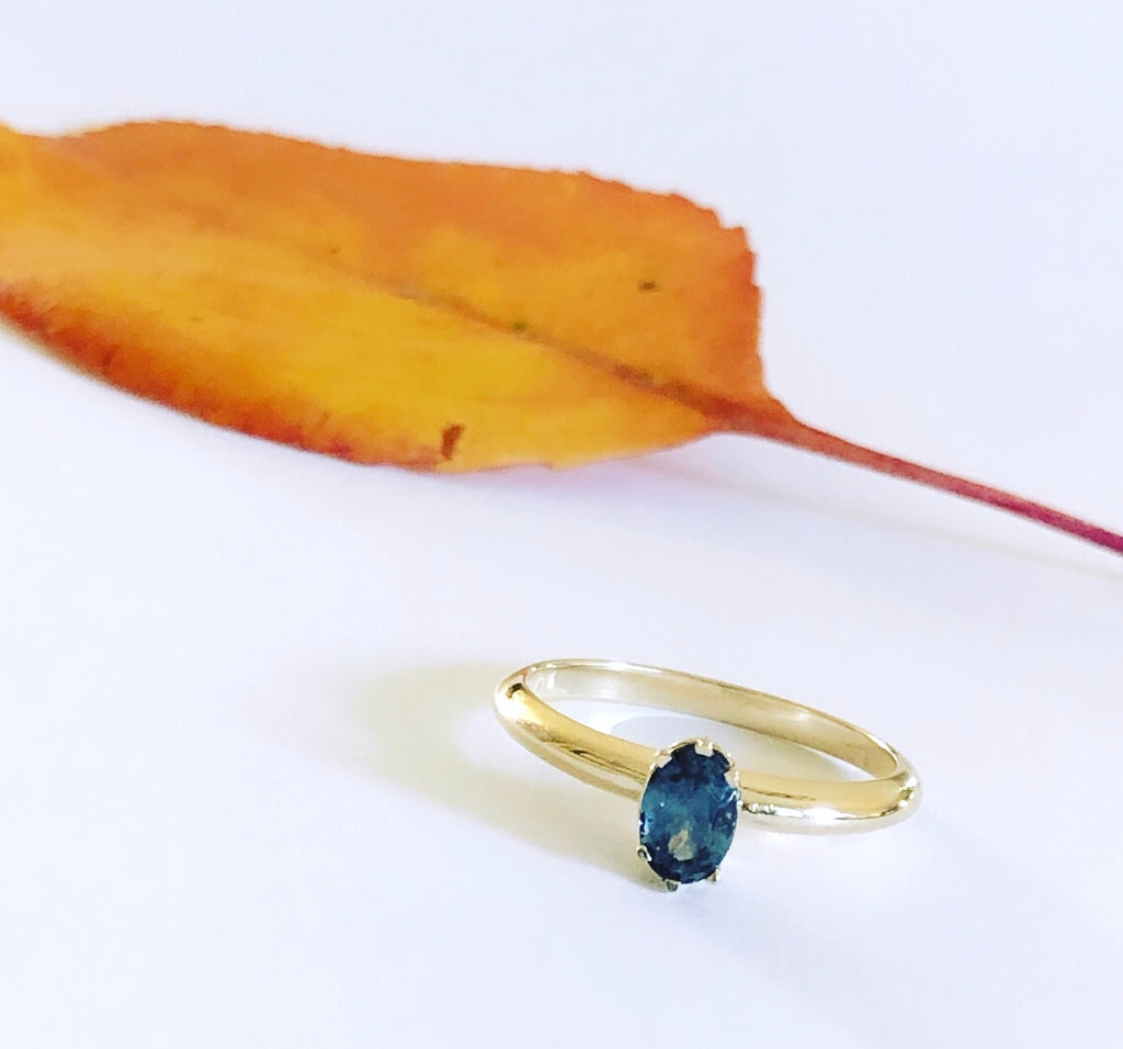 Montana Sapphire & Gold Ring