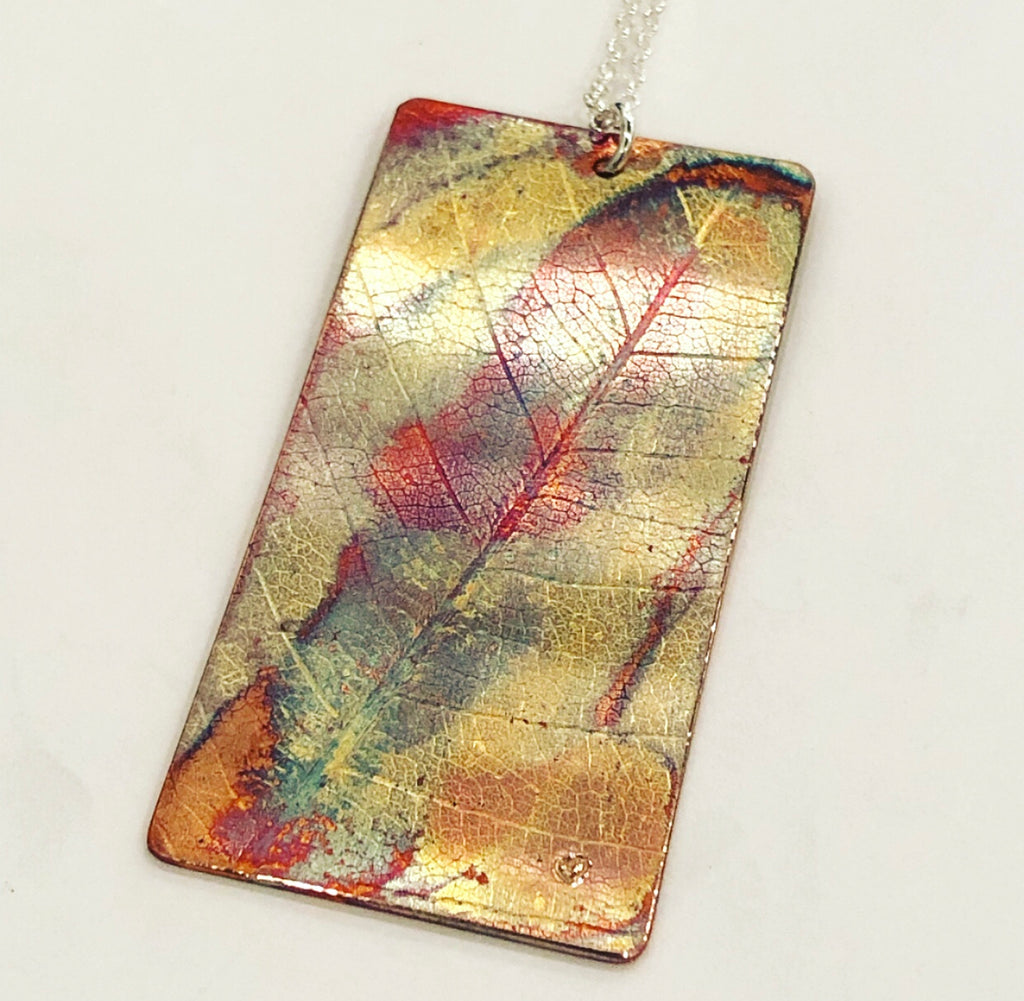 Copper Leaf Pendant